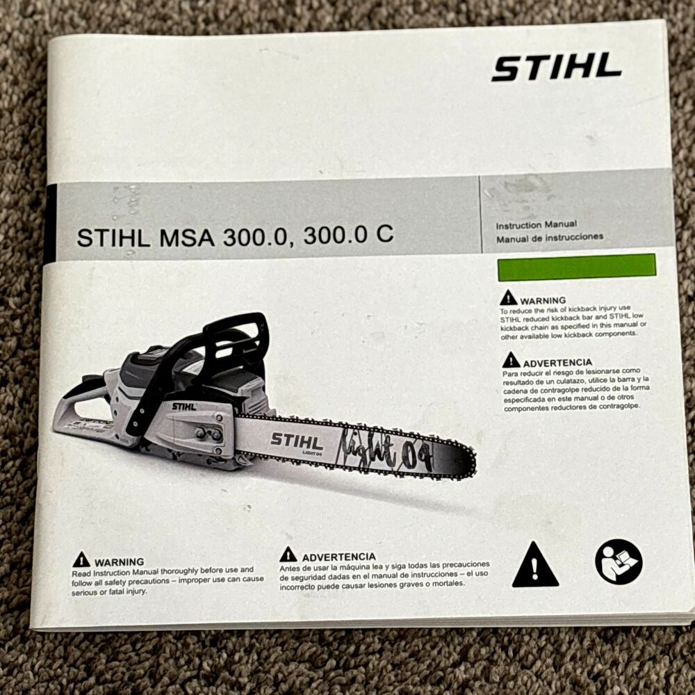 STIHL Chainsaw Instruction Manual Book for STIHL MSA 300.0 , 300.0 C